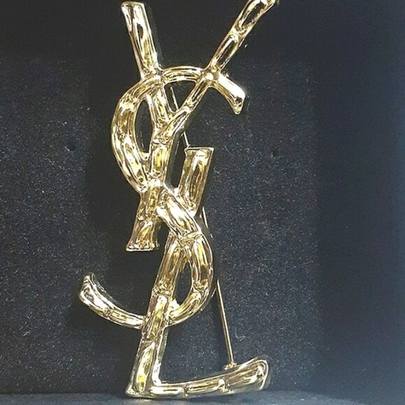 YSL YVES SAINT LAURENT BROOCH NIB - Picture 1 of 12